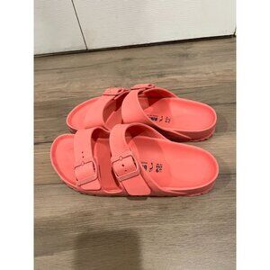 Birkenstock Arizona EVA Coral Peach Sliders Sandals Women's Size 39